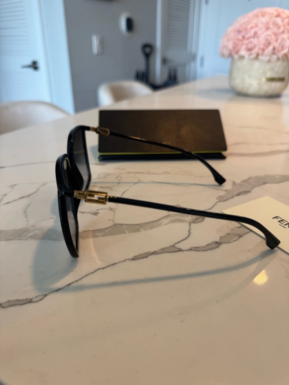 Fendi Black Sunglasses with Gradient Gray Lenses - Picture 4 of 7